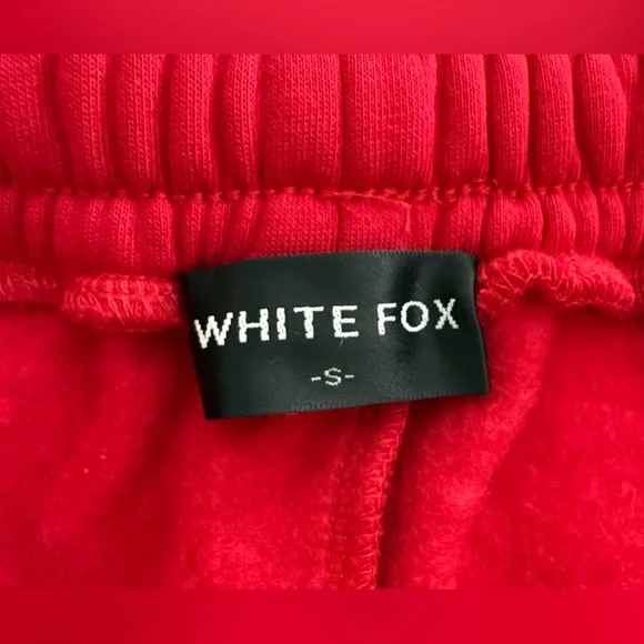White Fox Capsule 9 Rodeo Crew Wide Leg Sweatpants Red Size SM - Picture 10 of 14